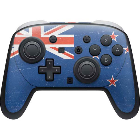 New Zealand Flag Distressed Nintendo Switch 2 (2025) Pro Controller Skin